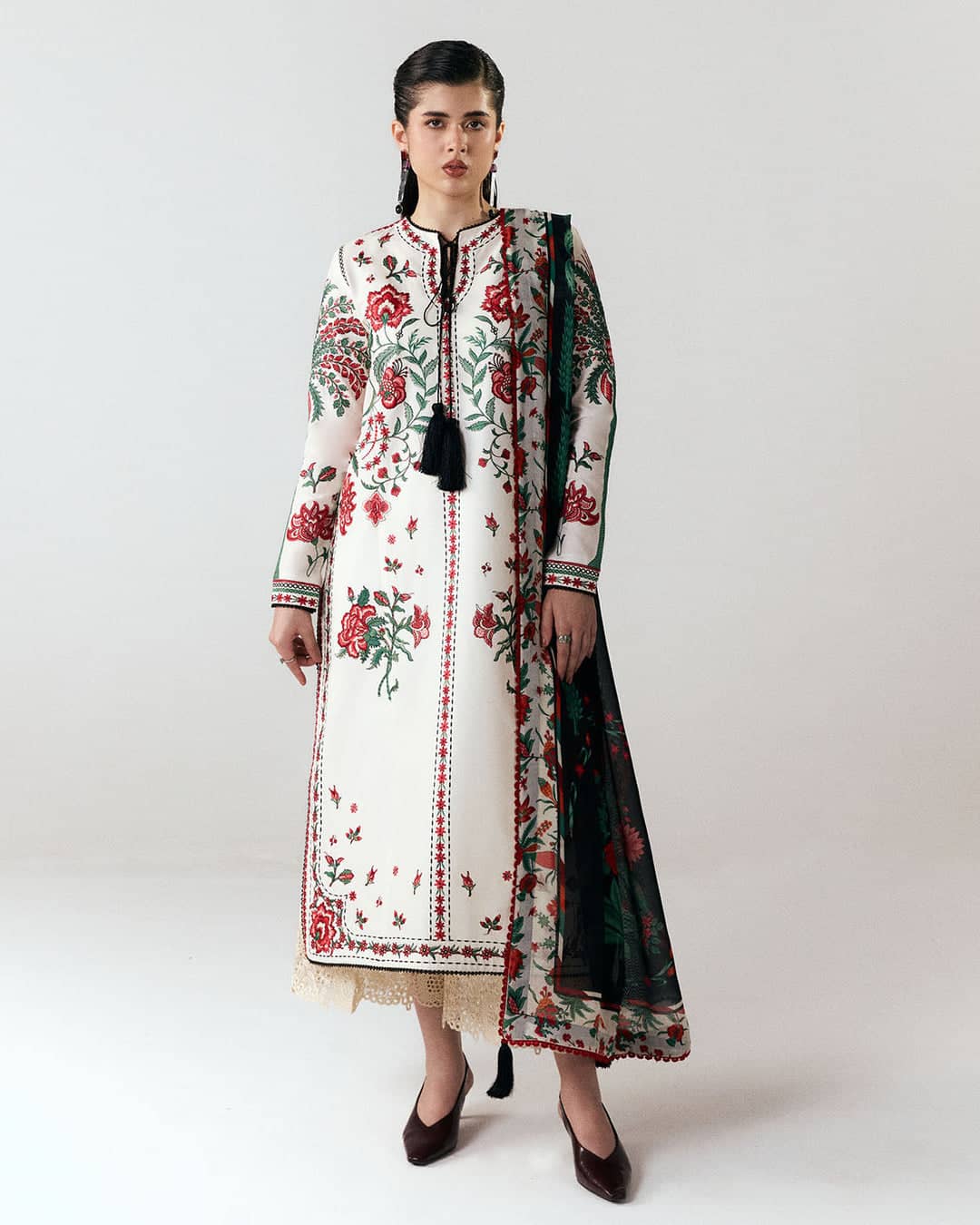 Hot🔥Seller/Jugnu Lahore Lawn/Vol 3/Inali/Ivory