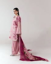Hot🔥Seller/Jugnu Lahore Lawn/Vol 3/Nanya/Pastel Pink/Silk Dupatta