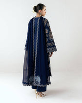 Hot🔥Seller/Jugnu Lahore Lawn/Vol 3/Tiva/Dark Blue/Embroideried Chiffon Dupatta