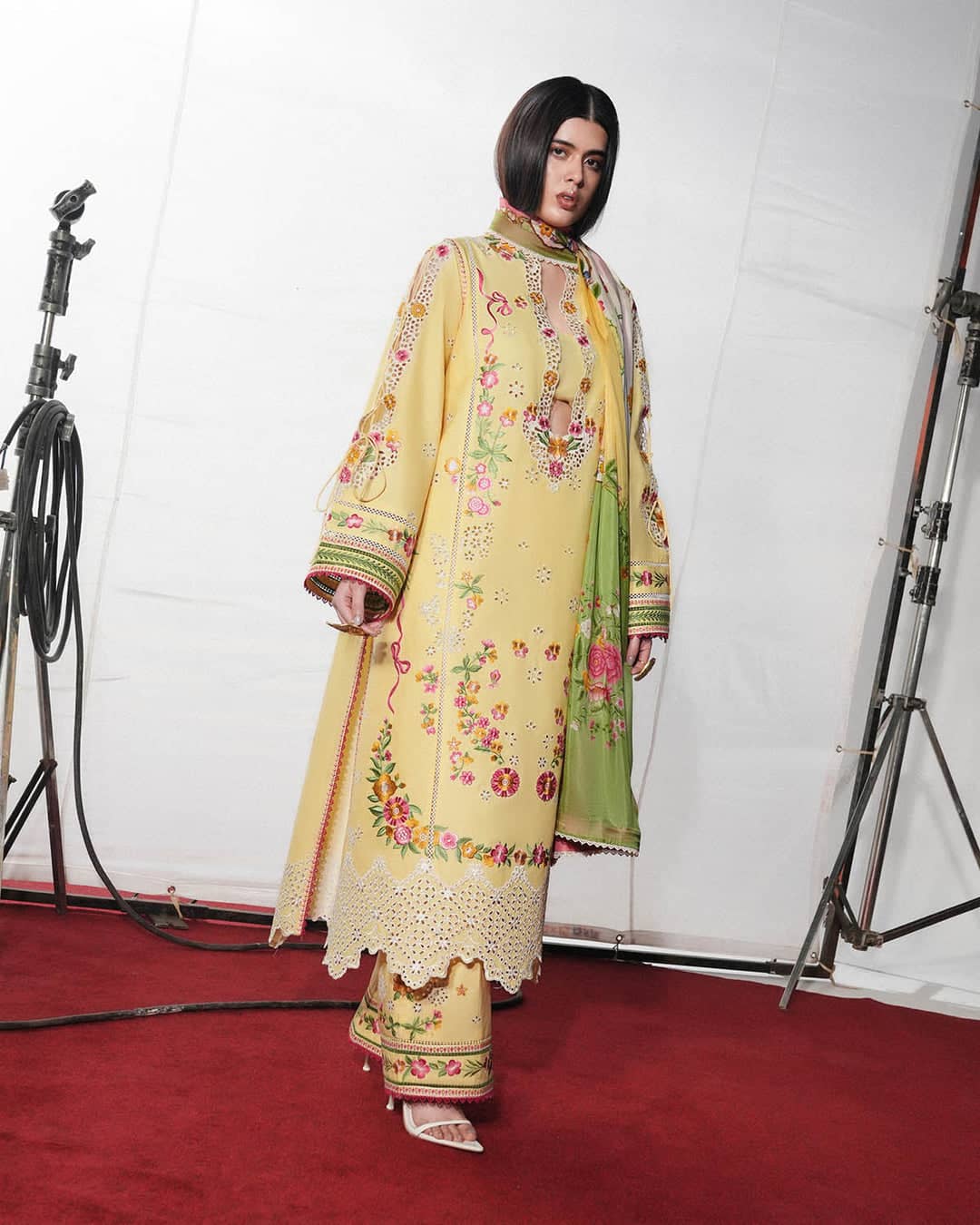 Jugnu Lahore Lawn/Butter Yellow