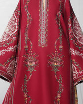 Restocked/Jugnu Lahore Lawn/Diryaz/Red