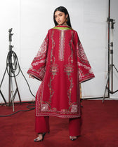 Restocked/Jugnu Lahore Lawn/Diryaz/Red