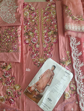 Hot🔥Seller/Open Pic/Jugnu Lahore Lawn/Dinaz/Pink