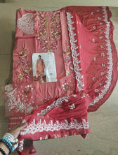 Hot🔥Seller/Open Pic/Jugnu Lahore Lawn/Dinaz/Pink