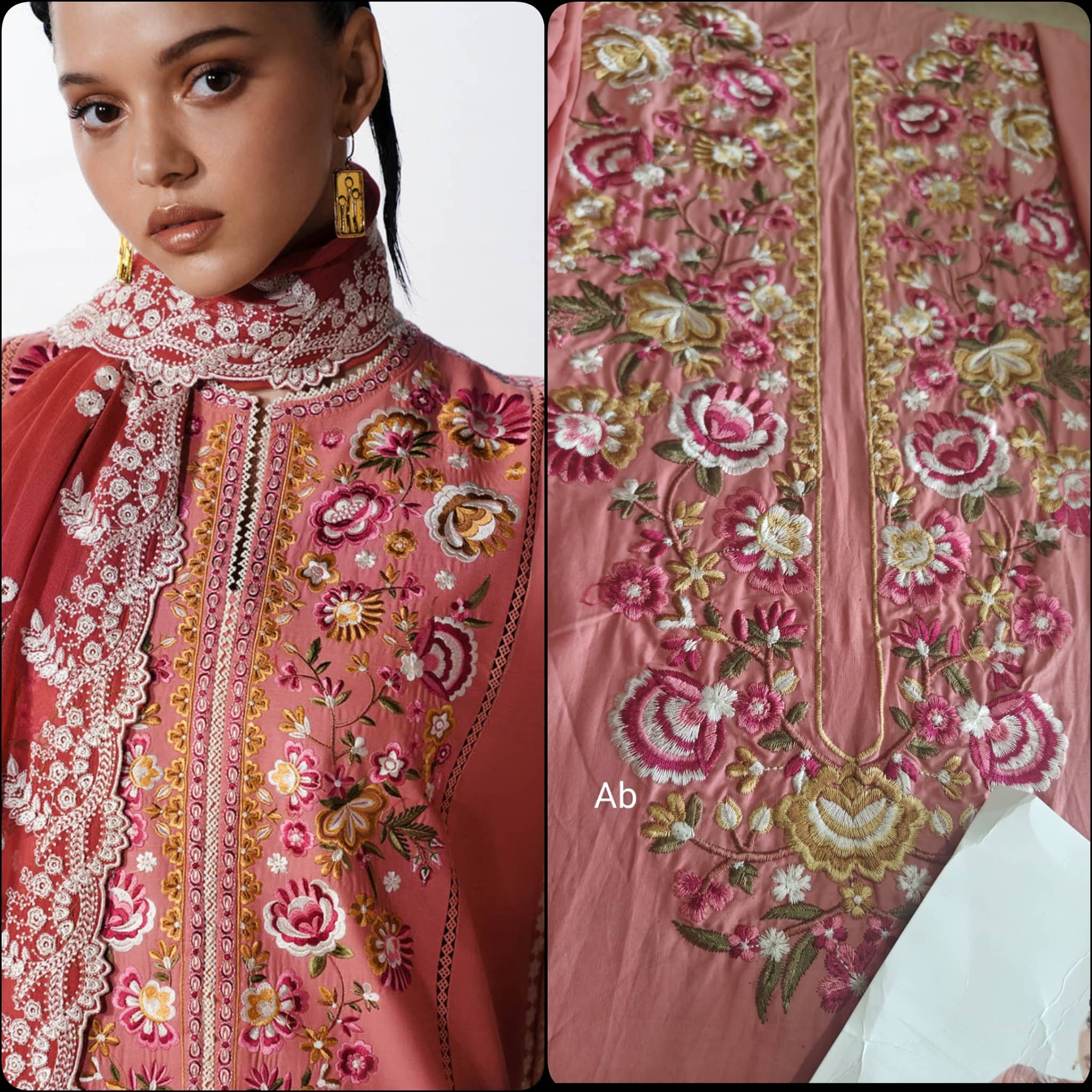 Hot🔥Seller‼️Open Pic/Jugnu Lahore Lawn/Dinaz/Pink