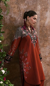 Jugnu Lahore winter Collection Restocked/Jugnu Lahore/Khaddar/Parsa/Rust & Black