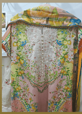 Ready To Wear/Stitched Maria B M Prints 26/Size L/8A/Lemon Yellow