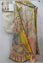 Ready To Wear/Stitched Maria B M Prints 26/Size L/8A/Lemon Yellow