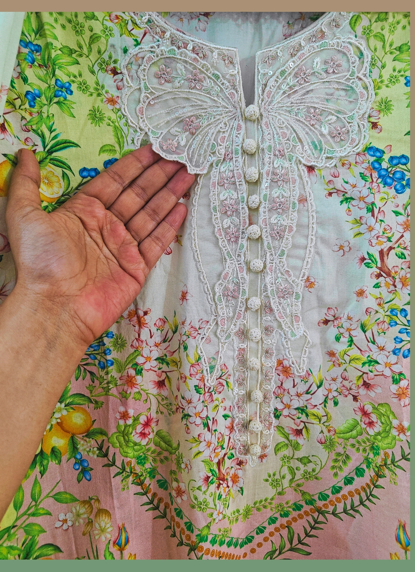 Ready To Wear/Stitched Maria B M Prints 26/Size L/8A/Lemon Yellow