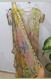 Ready To Wear/Stitched Maria B M Prints 26/Size L/8A/Lemon Yellow