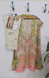 Ready To Wear/Stitched Maria B M Prints 26/Size L/8A/Lemon Yellow