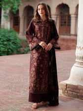 Mahnur Amelia Luxury Winter 26/Velvet Palachi Shawl/Corduroy/Deep Brown/AM 07
