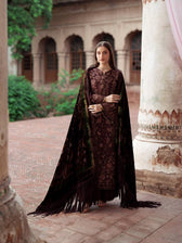 Mahnur Amelia Luxury Winter 26/Velvet Palachi Shawl/Corduroy/Deep Brown/AM 07