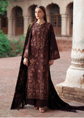 Mahnur Amelia Luxury Winter 26/Velvet Palachi Shawl/Corduroy/Deep Brown/AM 07