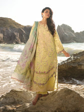 Manara Luxury Lawn 26/Golden Haze/Lime Yellow