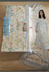 Open Pic/Sale‼️Manara Luxury Lawn 26/White Gaura/Off White 26/