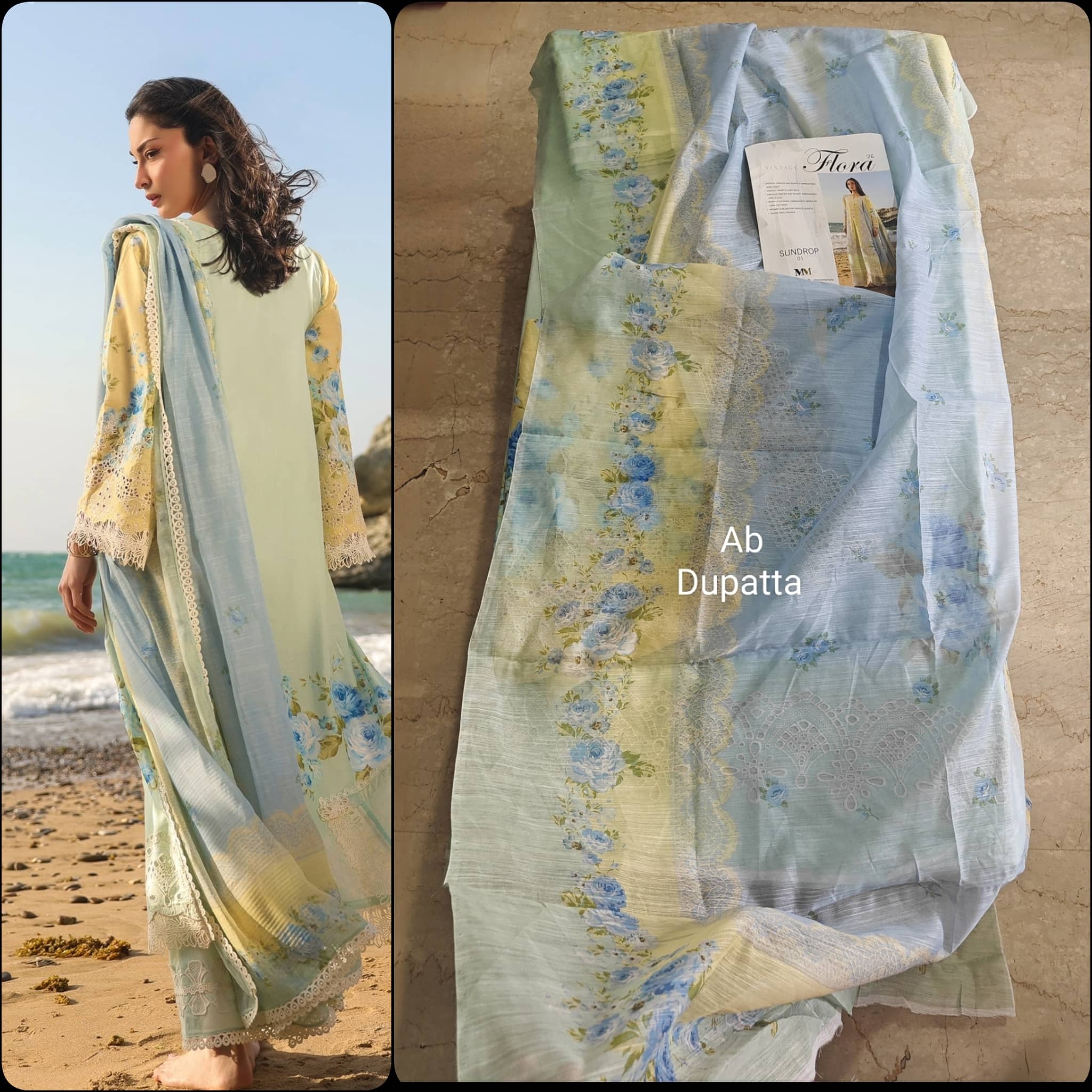 Sale‼️Manara Luxury Lawn 26/Sundrop/Lemon