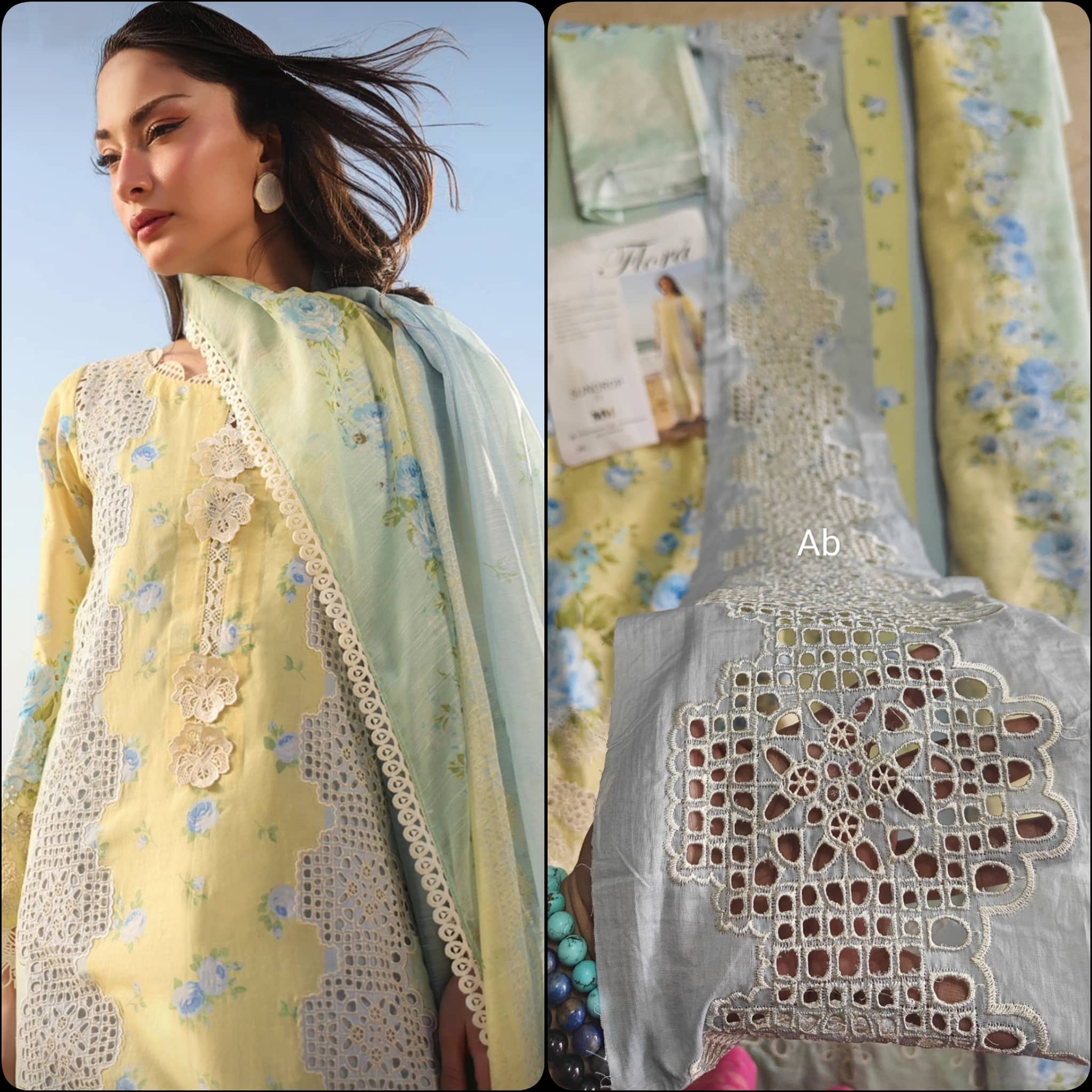 Sale‼️Manara Luxury Lawn 26/Sundrop/Lemon