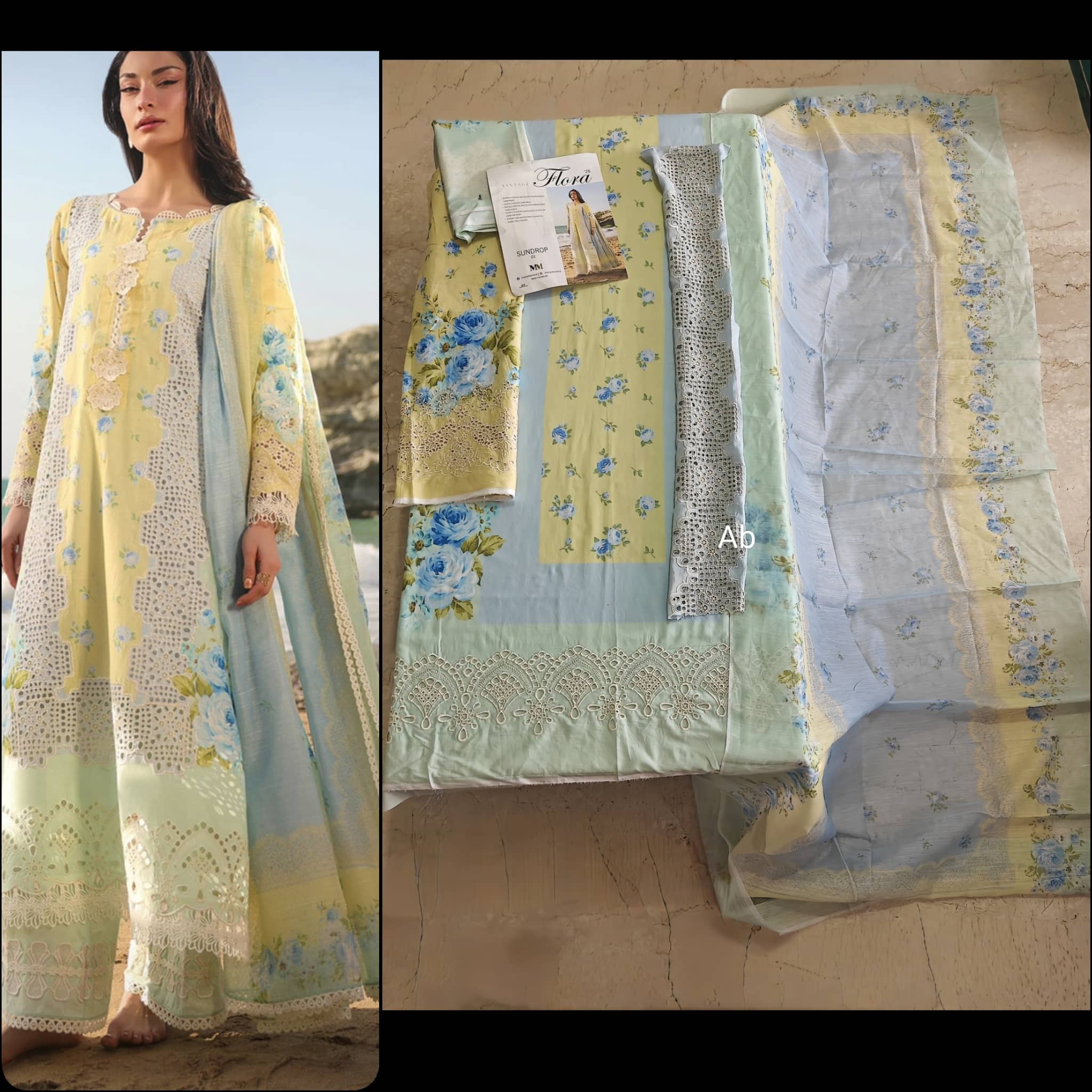Sale‼️Manara Luxury Lawn 26/Sundrop/Lemon