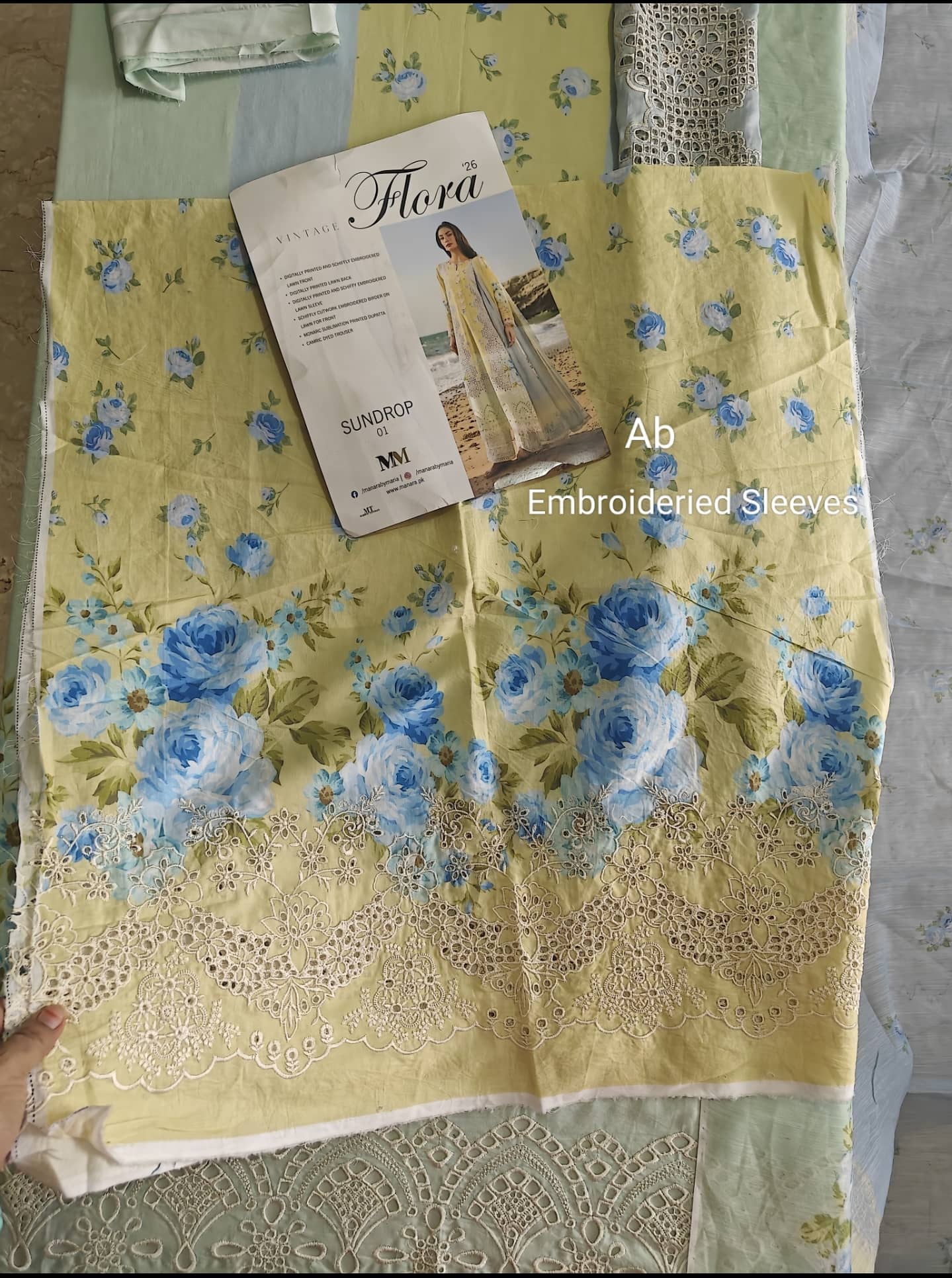 Sale‼️Manara Luxury Lawn 26/Sundrop/Lemon