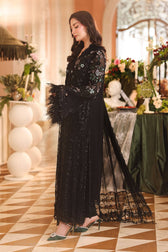 Hot🔥Seller/Maria B Chiffon/ Royal Tea Affair/04/Black