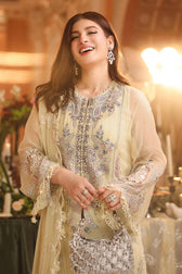 Hot🔥Seller/Maria B Chiffon/ Royal Tea Affair/06/Pastel Sunshine/Lime Yellow