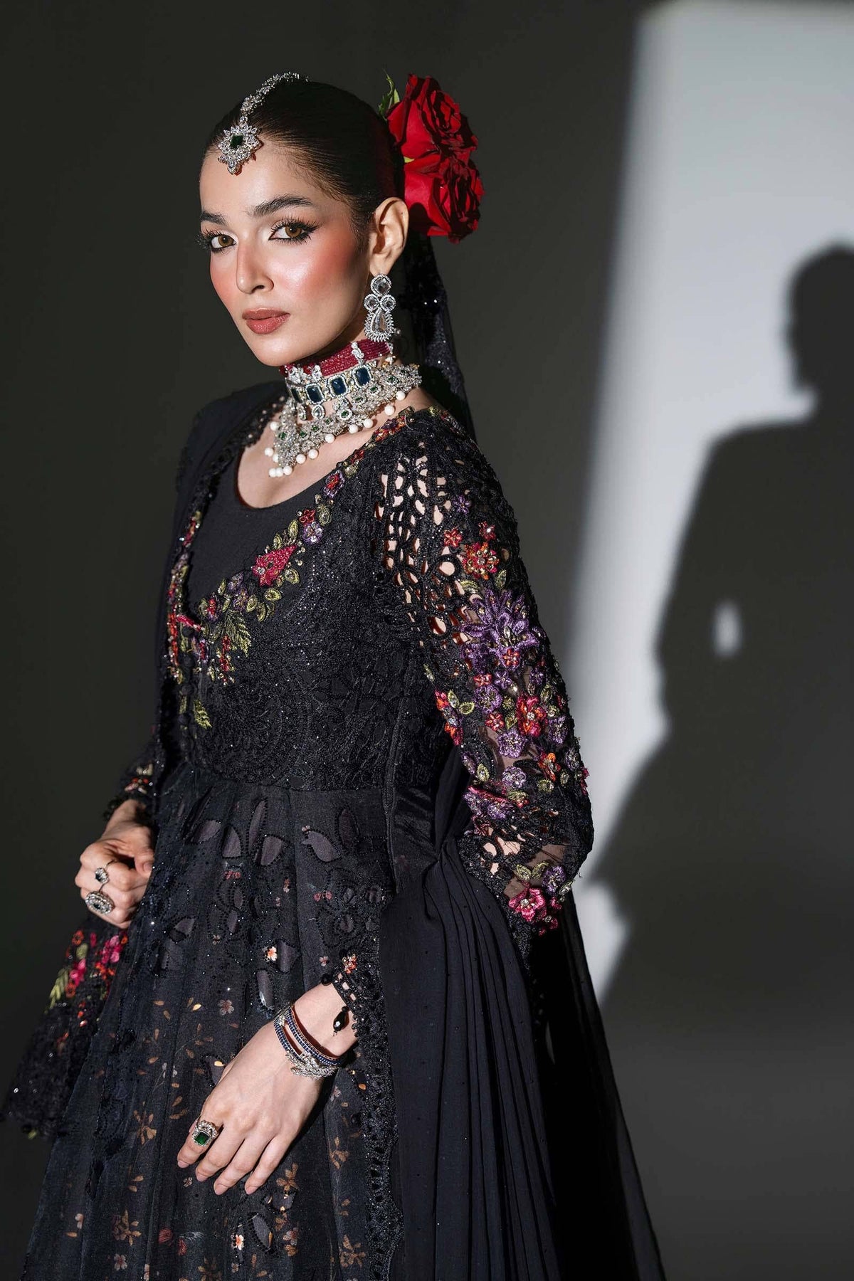 Hot🔥Seller/Maria B Mbroidered/BD-3101-Obsidian Garden/Black