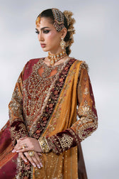 Hot🔥Seller/Maria B Mbroidered/BD-3104-Maroon Crimson-Rust & Maroon