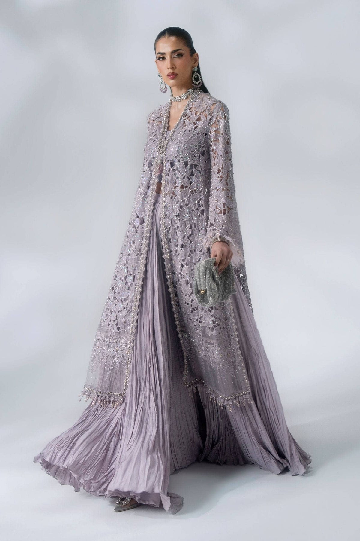 Hot🔥Seller/Maria B Mbroidered/BD-3105-Dusty Lilac/Lilac