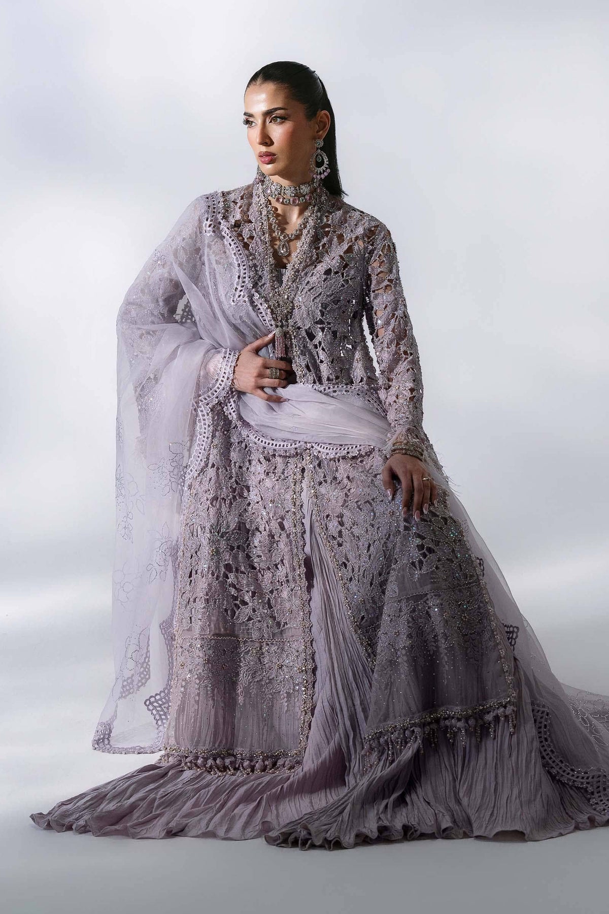 Hot🔥Seller/Maria B Mbroidered/BD-3105-Dusty Lilac/Lilac