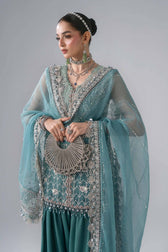 Hot🔥Seller/Maria B Mbroidered/BD-3107-Sea Green/Aqua & Sea Green