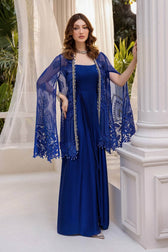 Restocked/Maria B Chiffon 25/MPC-25-103/Royal Blue