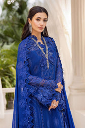 Restocked/Maria B Chiffon 25/MPC-25-103/Royal Blue