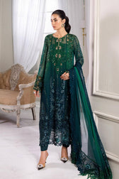 Restocked/Maria B Chiffon 25/MPC-25-106/Green to Teal