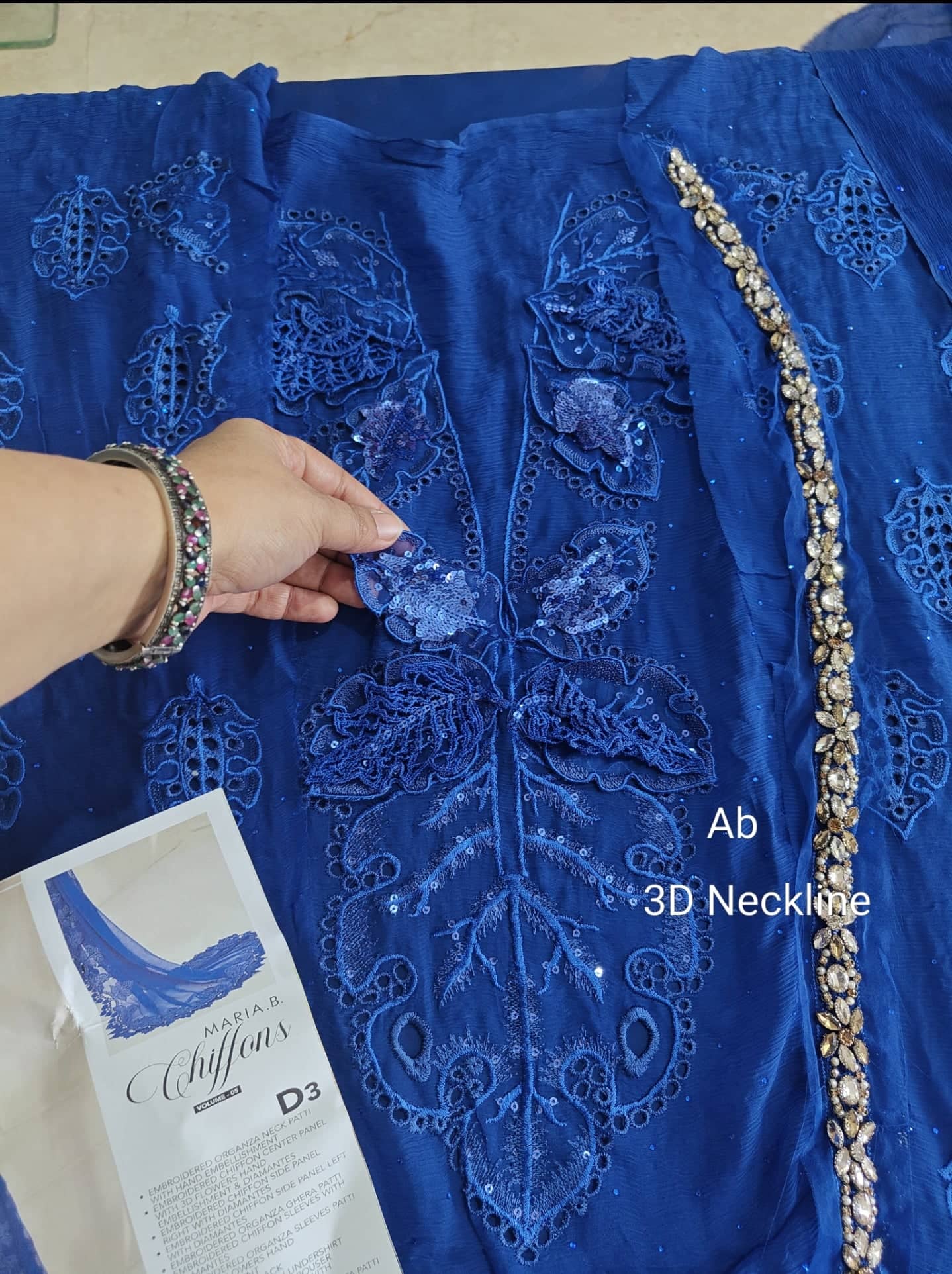 Maria B Chiffon open pics Open Pic/Maria B Chiffon 25/MPC-25-103/Royal Blue