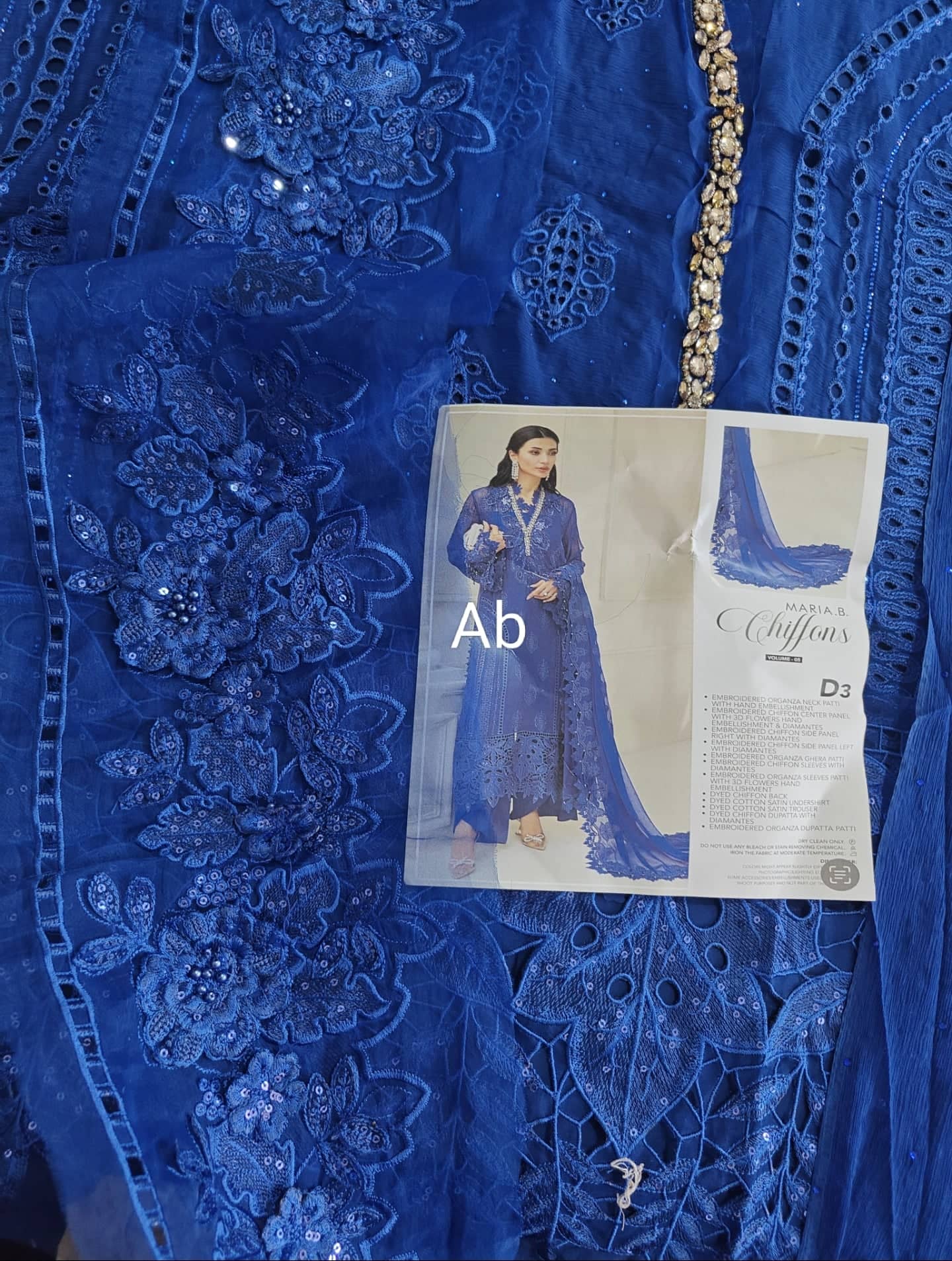 Maria B Chiffon open pics Open Pic/Maria B Chiffon 25/MPC-25-103/Royal Blue