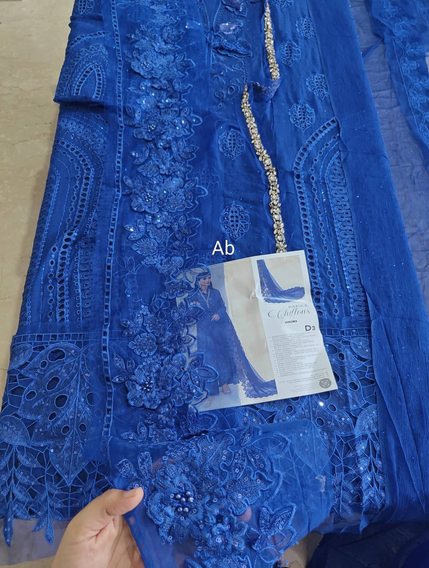 Maria B Chiffon open pics Open Pic/Maria B Chiffon 25/MPC-25-103/Royal Blue