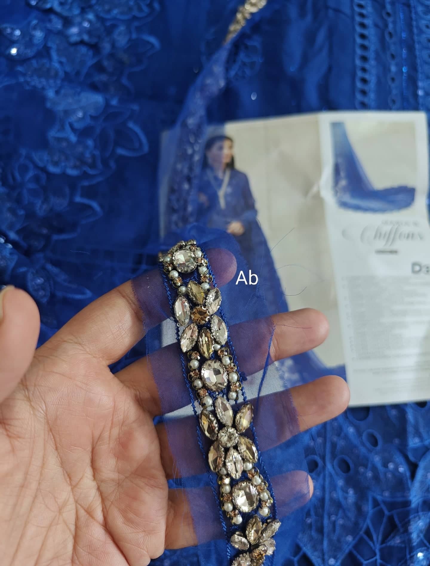 Maria B Chiffon open pics Open Pic/Maria B Chiffon 25/MPC-25-103/Royal Blue