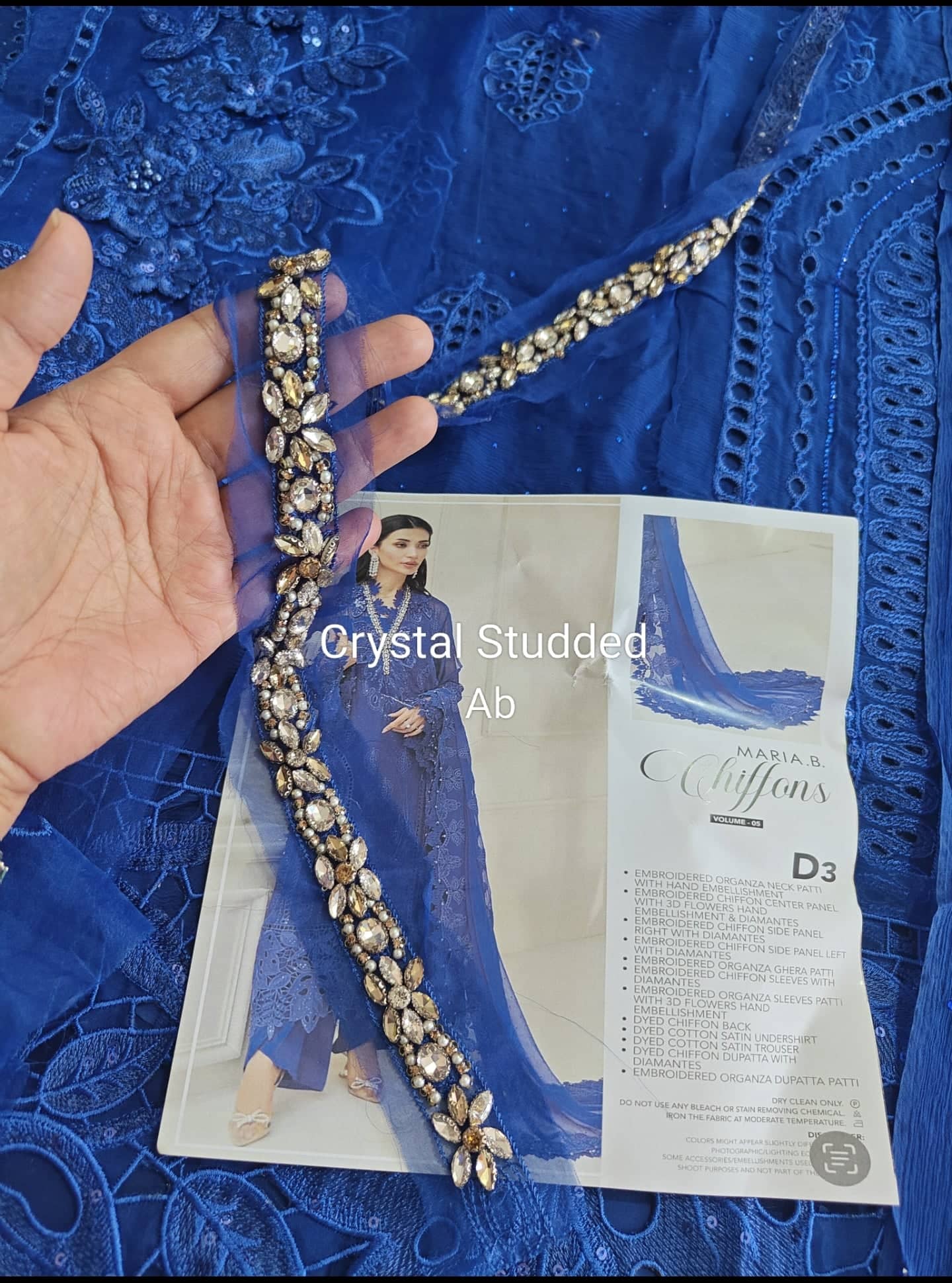 Maria B Chiffon open pics Open Pic/Maria B Chiffon 25/MPC-25-103/Royal Blue