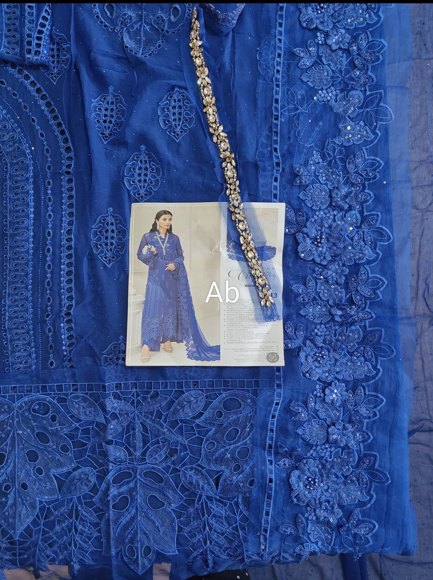 Maria B Chiffon open pics Open Pic/Maria B Chiffon 25/MPC-25-103/Royal Blue