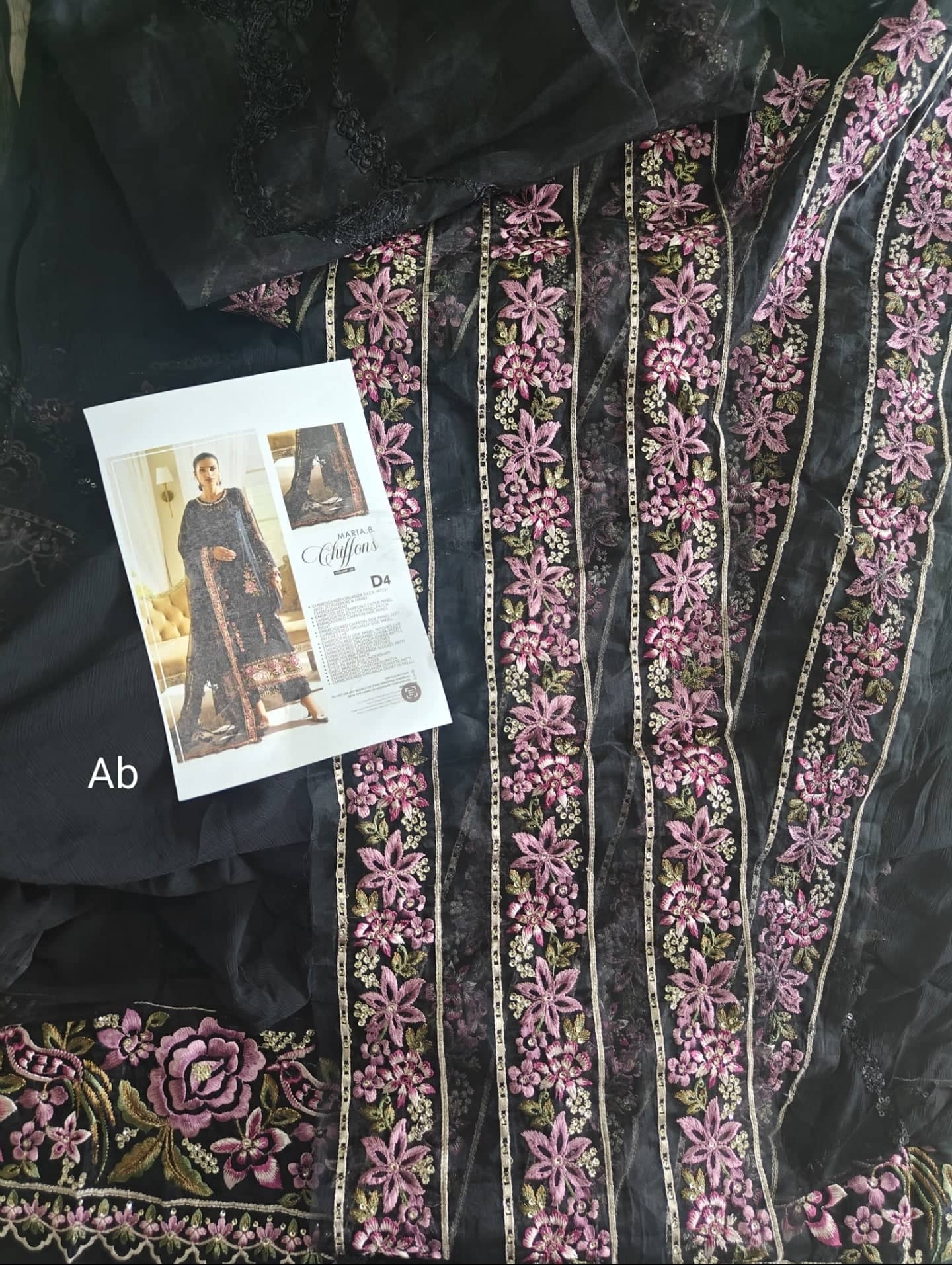 Maria B Chiffon open pics Open Pic/Maria B Chiffon 25/MPC-25-104/Black