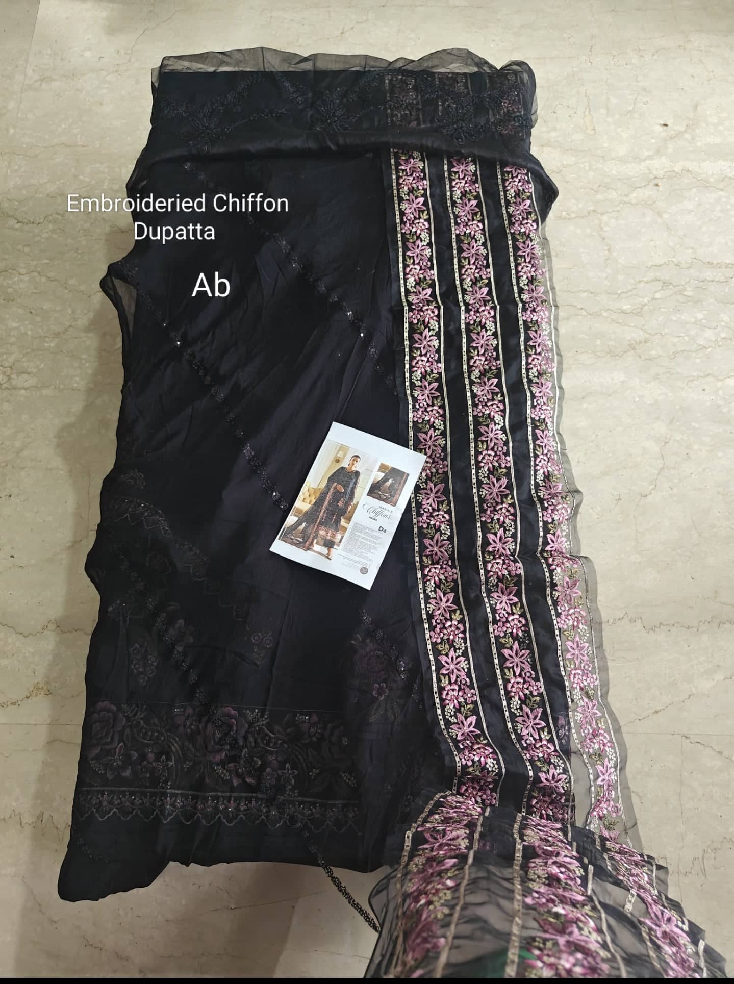 Maria B Chiffon open pics Open Pic/Maria B Chiffon 25/MPC-25-104/Black