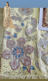 Sale‼️Open Pic/Maria B Chiffon/ Royal Tea Affair/08/Pastel Sunshine/Lime Yellow