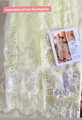 Sale‼️Open Pic/Maria B Chiffon/ Royal Tea Affair/08/Pastel Sunshine/Lime Yellow