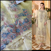 Sale‼️Open Pic/Maria B Chiffon/ Royal Tea Affair/08/Pastel Sunshine/Lime Yellow