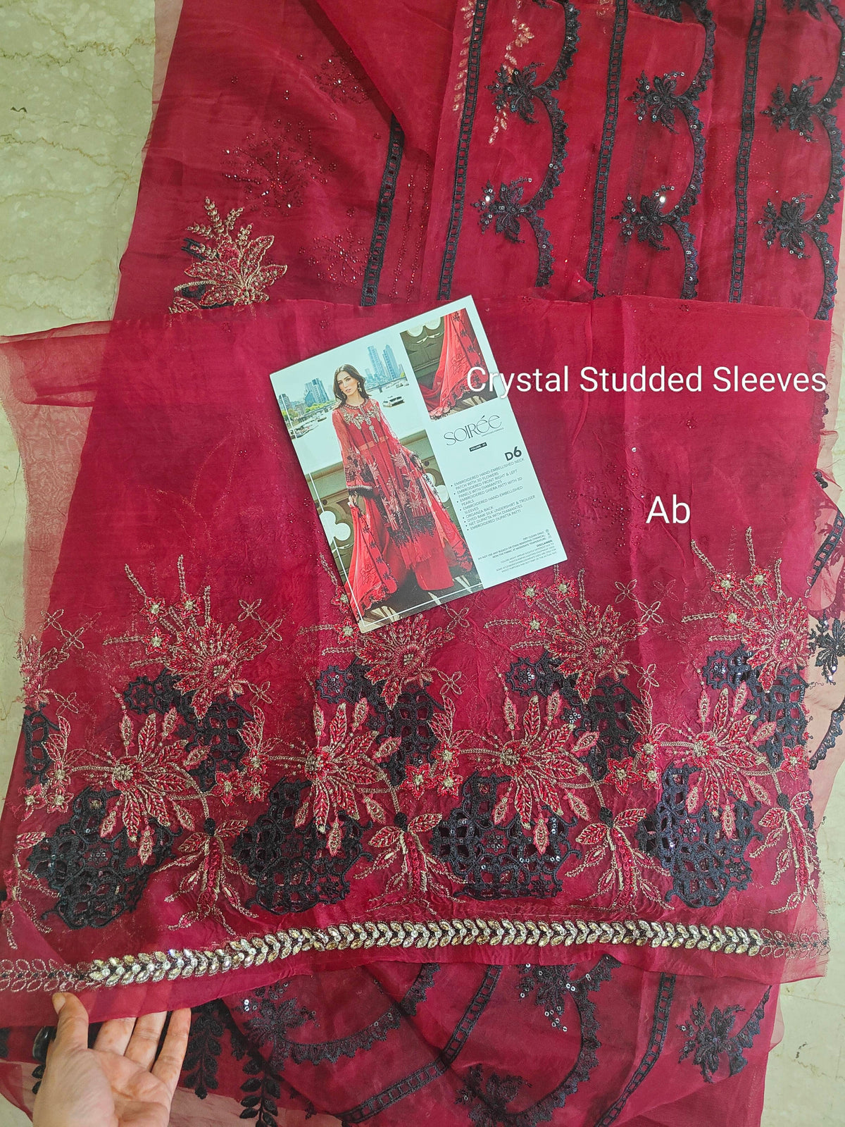 Sale‼️Open Pic/Maria B Soiree Luxury Formals/D6/Red