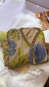 Stitched Look of Unstitched Maria B Chiffon/Royal Tea Affair/03/Warm Beige/Coffee