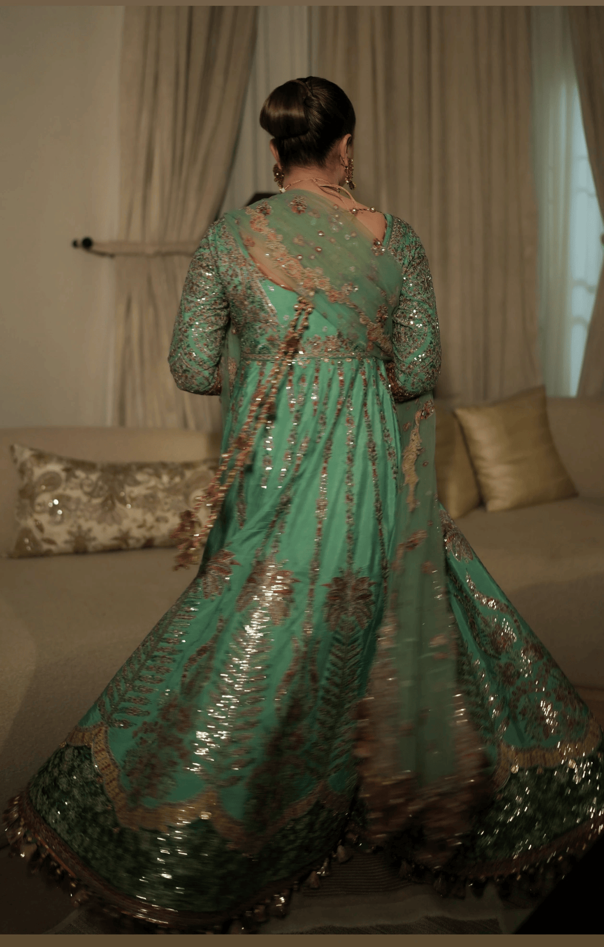 Spotted in Hussain Rehar Doll House Wedding/Zeenat/Aqua Blue