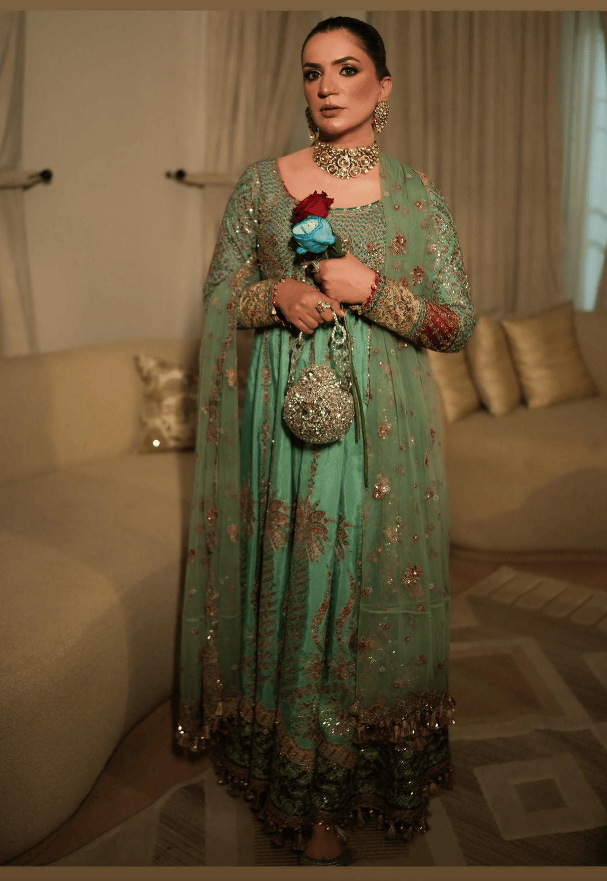 Spotted in Hussain Rehar Doll House Wedding/Zeenat/Aqua Blue