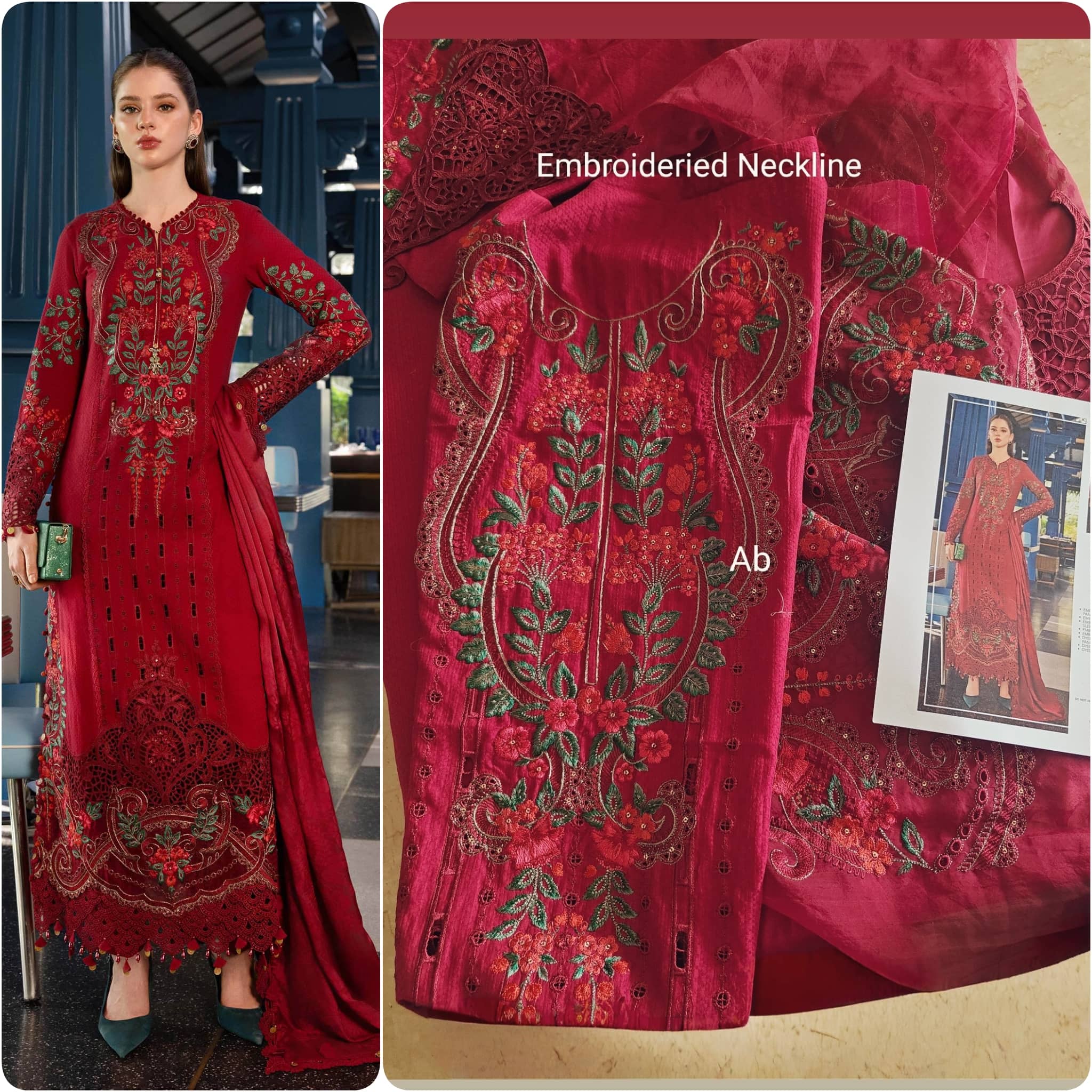 Open Open Pic/Maria B Eid Lawn 26/Vol 2/D-05/Red